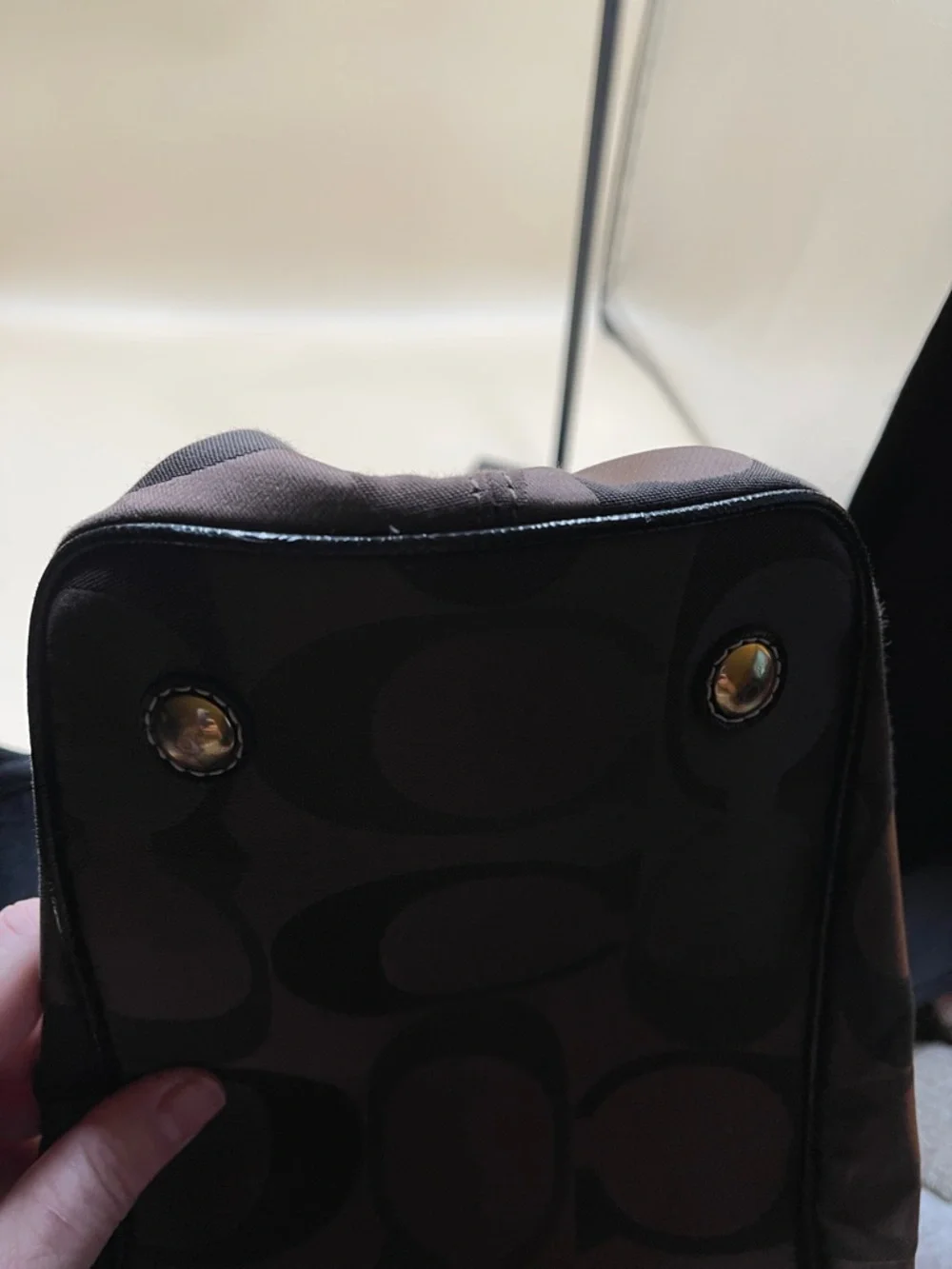 Coach Canvas Jacquard Tote with Kisslock Hottest Trend this year oh so good